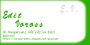 edit voross business card